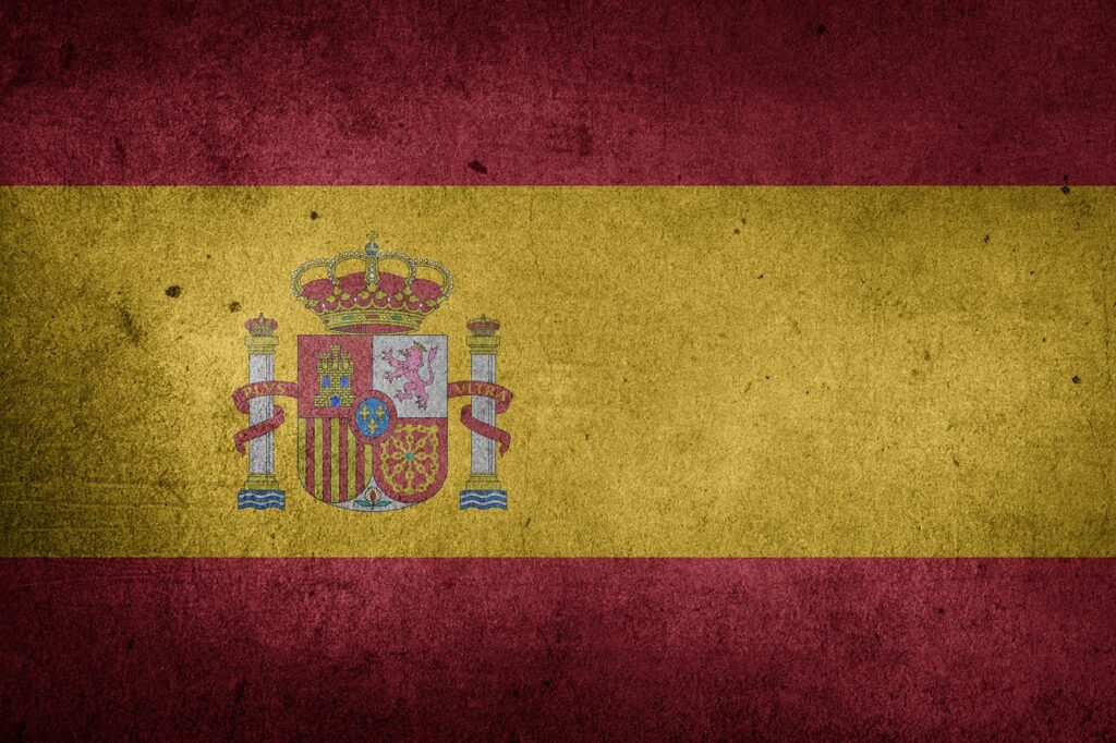 flag, spain, europe