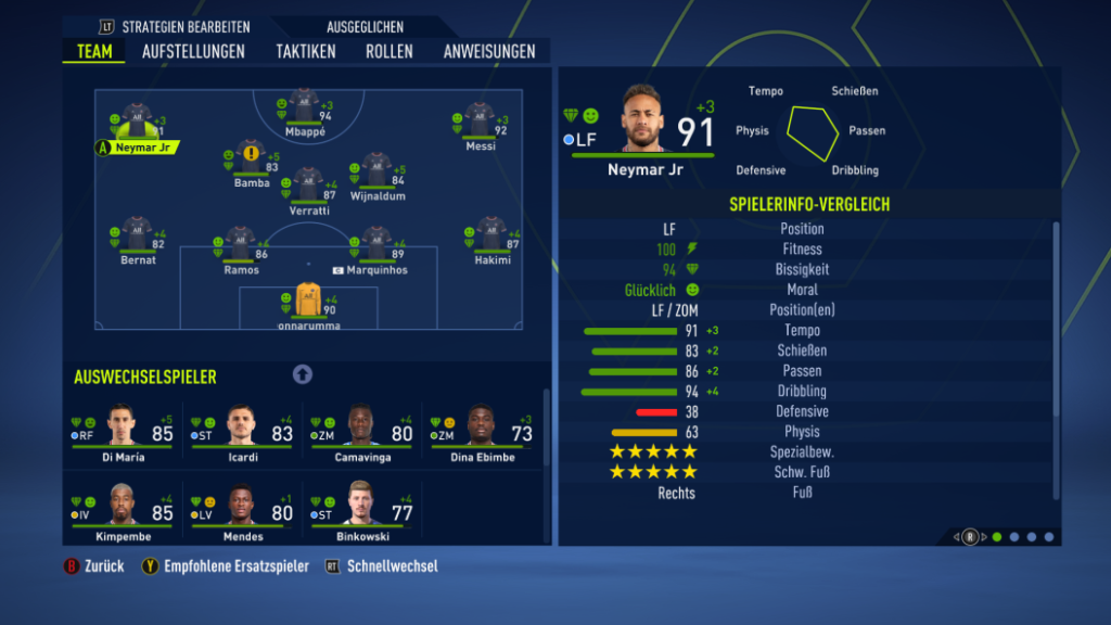 Fifa 22 PSG Kader