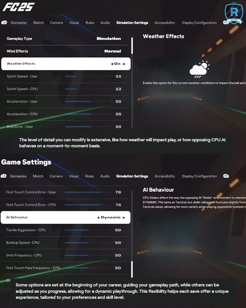 FC 25 Settings