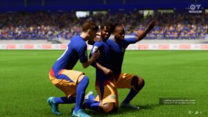 Das Bild zeigt Ricky Jade Jones und Jamie Bynoe-Gittens im EA FC 25 Karriermeodus