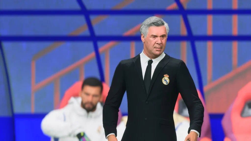 Bild zeigt im EA FC 25 Karrieremodus Carlo Ancelotti