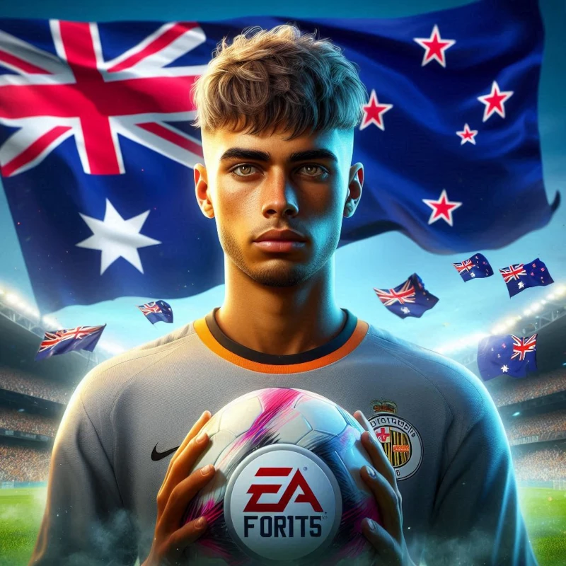 Das Bild zeigt die besten Talente aus Australien und Ozeanien im EA FC 25 Karrieremodus