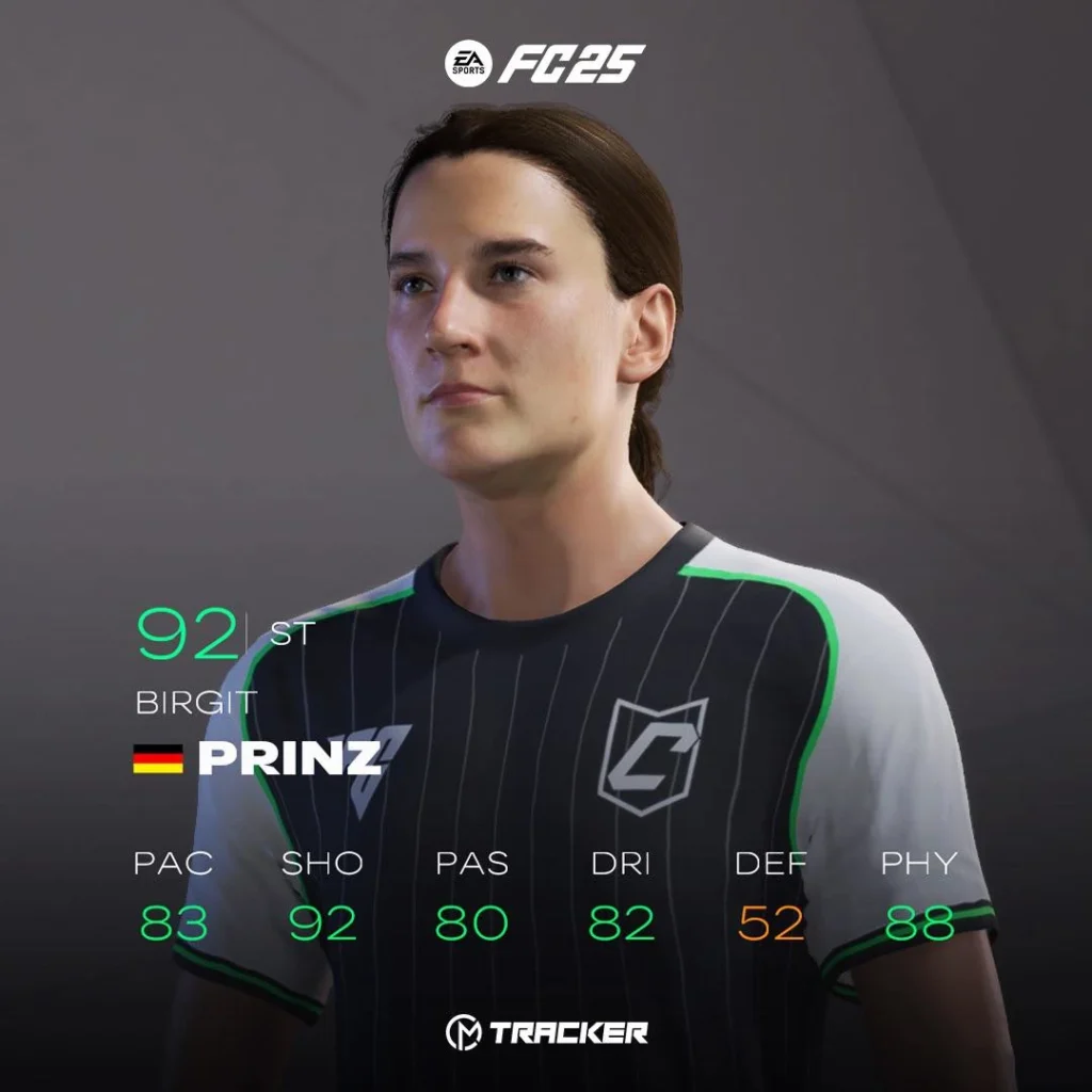 Das Bild zeigt Birgit Prinz als Icon im EA FC 25 Karrieremodus