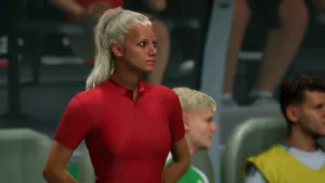 Das Bild zeigt die Trainerin Sarah Sol Mikström in Create A Club im EA FC 25 Karrieremodus.