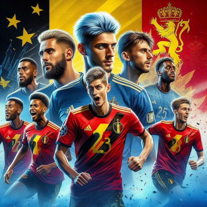 Das Bild symbolisiert Talente aus Belgien im EA FC 25 Karrieremodus.