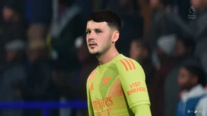 Das Bild zeigt den ehemaligen RFC-Torwart James Trafford im EA FC 25 Karrieremodus