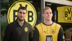 Das Bild zeigt Marco Grüll im EA FC 25 Karriereodus mit Nuri Sahin.