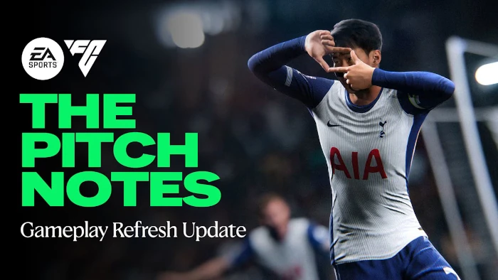 Das Bild zeigt die Pitch Notes für Update 8 im EA FC 25 Karrieremodus