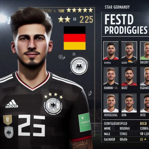 Das KI-Bild zeigt Wunderkinder aus Deutschland im EA FC 25 Karrieremodus