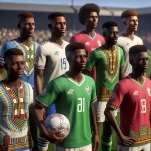 Das KI-Bild zeigt Wunderkinder aus Afrika für den EA FC 25 Karrieremodus