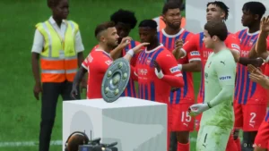 Das Bild zeigt dei Meisterfeier des FC Heidenheim im FC 25 Karrieremodus