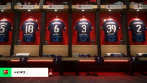 Das Bild zeigt die Kabine des FC Heidenheim im FC 25 Karrieremodus