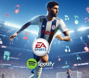 Das Bild zeigt Spotify im EA FC 25 Karrieremodus