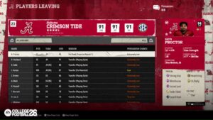 So sieht die Teamübersicht aus im EA College Football 25 - ein Vorbild für den EA FC 26 Karrieremodus?