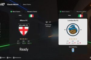 Das Bild zeigt den Milano FC alias AC Mailand im EA FC 25 Karrieremodus
