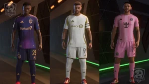 Das Bild zeigt Spieler der MLS in den USA im EA FC 25 Karrieremodus.