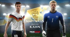 In PES kam Oliver Kahn 2018 mit Lothar Matthäus als Icon zurück.