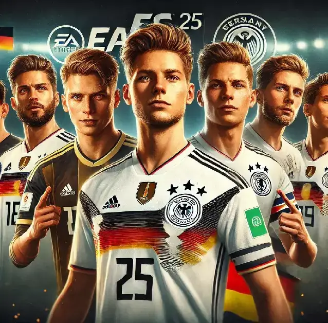 Das Bild zeigt die besten deutschen Talente im EA FC 25 Karrieremodus